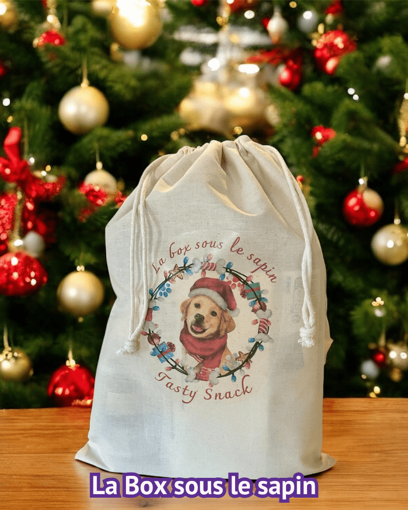 Bos sous le sapin chien