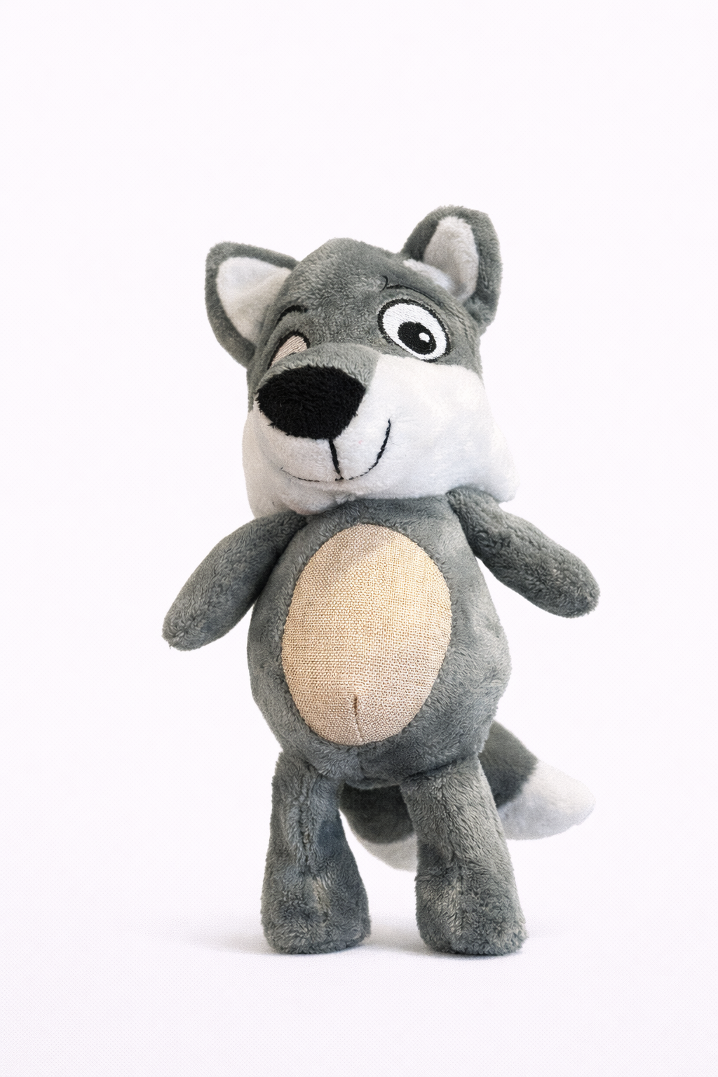 peluche chien loup 15 cm squeaker